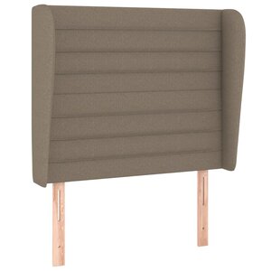vidaXL Tête de lit avec oreilles Taupe 83x23x118/128 cm Tissu