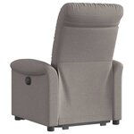 vidaXL Fauteuil inclinable électrique taupe tissu