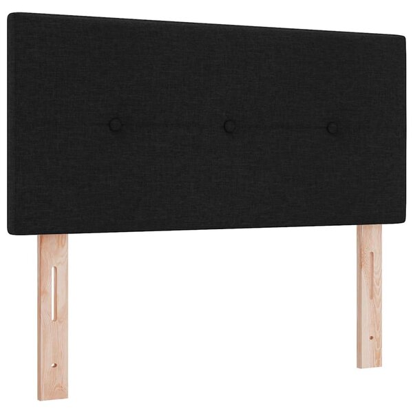 vidaXL Tête de lit avec tête de lit Noir 80 cm tissu