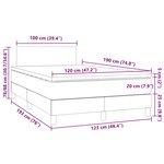 vidaXL Sommier à lattes de lit matelas LED noir 120x190 cm similicuir