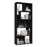 vidaXL Bibliothèque Noir 67x24x161 cm Bois d'ingénierie