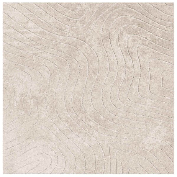 vidaXL Tapis de surface Carré PALMERAS Beige 200 x 200 cm Polyester