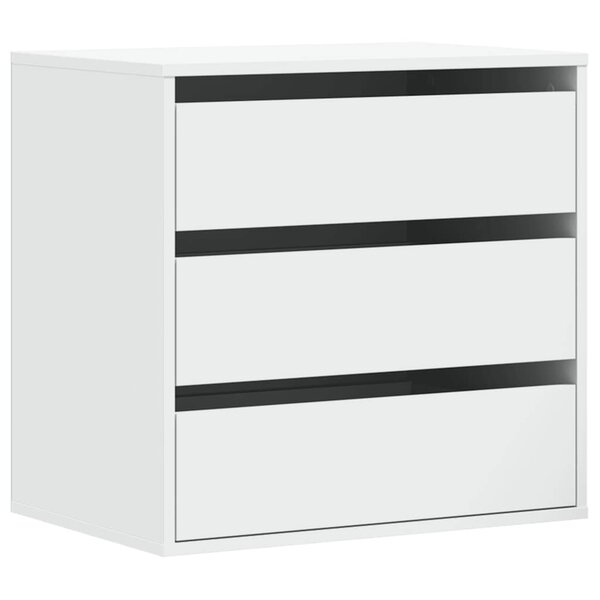 vidaXL Commode d'angle blanc 60x41x58 cm bois d'ingénierie