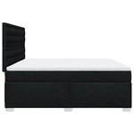 vidaXL Sommier à lattes de lit avec matelas Noir 200x200 cm Tissu