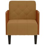 vidaXL Fauteuil avec accoudoirs marron 55 cm velours
