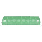 vidaXL Serre avec cadre en acier vert 24 m² 8x3x2 m