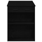 vidaXL Bureau avec tiroir et étagère chêne noir bois d'ingénierie