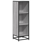 vidaXL Bibliothèque sonoma gris 33 5x33x107 5 cm bois d'ingénierie