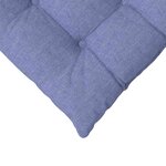 vidaXL Coussins de siège 2 Pièces Bleu denim 40 x 40 x 6 cm tissu