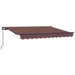 vidaXL Auvent Rétractable Marron 350 x 200 cm tissu
