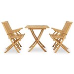 vidaXL Ensemble à manger d'extérieur 5Pièces Bois solide de teck