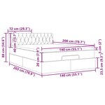 VidaXL Cadre de lit ottoman avec matelas bleu 140x200 cm tissu
