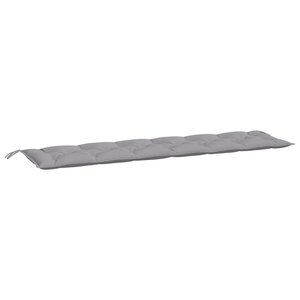 vidaXL Coussin de banc de jardin gris 200x50x7 cm tissu oxford