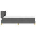 vidaXL Lit à ressorts avec matelas Gris foncé 80 x 200 cm tissu