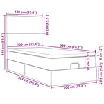 vidaXL Cadre de lit ottoman avec matelas vert foncé 100x200 cm velours