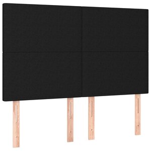 vidaXL Têtes de lit 4 Pièces Noir 72x5x78/88 cm Tissu