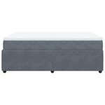 vidaXL Sommier à lattes de lit et matelas Gris foncé 160x200cm Velours