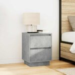 vidaXL Tables de chevet avec lumières LED 2 Pièces gris béton 38x34x50 cm