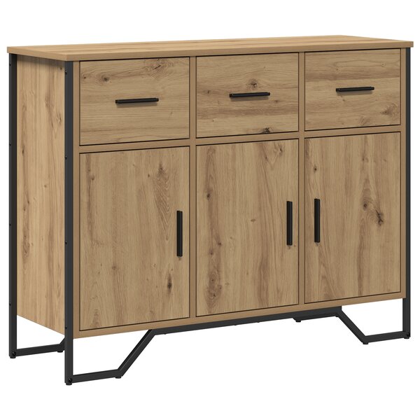 vidaXL Buffet Artisan en chêne 97x32 5x74 5 cm Bois d'ingénierie