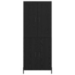 vidaXL Haut Armoire 2 Pièces Chêne noir Bois d'ingénierie