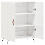 vidaXL Buffet Blanc brillant 69 5x34x90 cm Bois d'ingénierie