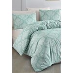 Parure de lit - housse de couette 220 x 240 + 2 taies d'oreiller 60 x 60 65 coton- Vert