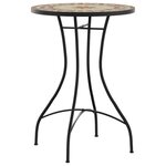 vidaXL Table de bistro mosaïque terre cuite blanc Ø50x70 cm céramique