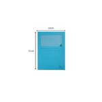 Paquet De 100 Chemises À Fenêtre Super 160g/m2 - 22x31cm - Bleu Vif - Exacompta
