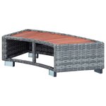 vidaXL Marche de spa Gris Résine tressée 92 x 45 x 25 cm