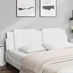 vidaXL Coussin de tête de lit blanc 180 cm similicuir