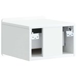 vidaXL Cabinet de chevet mural 2 pc Blanc 33 x 34 5 x 24 cm