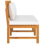 vidaxL Lit de jour avec coussin crème 200x60x75cm Bois d'acacia solide