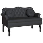 vidaXL Banc Chesterfield Noir 120 5 x 65 x 75 cm Simili cuir