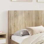 vidaXL Cadre de lit avec rangement et tête de lit Chêne Sonoma