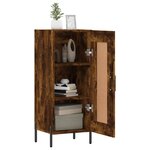 vidaXL Buffet Chêne fumé 34 5x34x90 cm Bois d'ingénierie