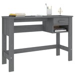 vidaXL Bureau HAMAR Gris foncé 110x40x75 cm Bois massif de pin