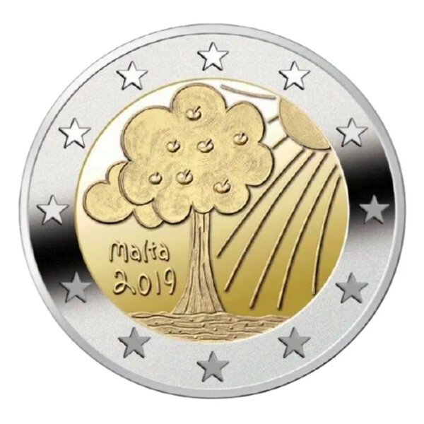 2 euros commémorative Malte 2019 - Nature et Environnement.