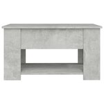 vidaXL Table basse gris béton 79x49x41 cm bois d'ingénierie