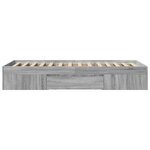 vidaXL Cadre de lit sans matelas sonoma gris 90x190 cm