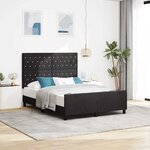 Cadre de lit vidaXL Noir 140x190 cm Velours