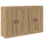 vidaXL Meuble mural 2 Pièces Chêne artisanal 69 5 x 34 x 90 cm