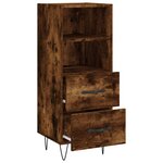 vidaXL Buffet Chêne fumé 34 5x34x90 cm Bois d'ingénierie