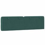 vidaXL Coussin de tête de lit vert foncé 180 cm velours