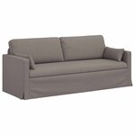 vidaXL Canapé 2 Pièces Taupe 198 x 78 x 80 cm tissu
