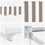 vidaXL Store rétractable manuel avec LEDs Gris clair et blanc