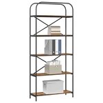 vidaXL Étagère Chêne fumé 80 x 30 x 183 cm Bois d'ingénierie
