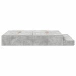 vidaXL Cadre de lit avec rangement Gris béton 135 cm Bois d'ingénierie