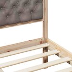 vidaXL Cadre de lit avec tête de lit Taupe 140 x 200 cm Pin massif