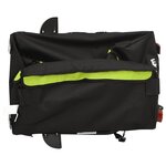 vidaXL Remorque de vélo noir et vert 30 kg fer