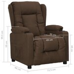 vidaXL Fauteuil inclinable Marron Tissu